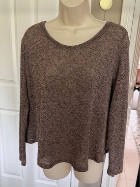 Windsor Brown Marled Knit Top